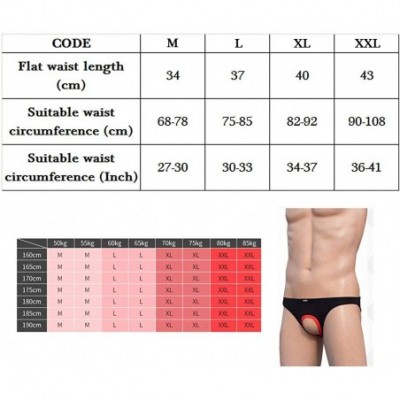 Briefs Men's Sexy Briefs - Hollow Erotic Underwear - Short Low Rise - 1 Pack - Pink - CR1924R7L4S