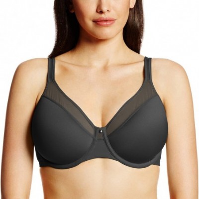 Bras Women's One Smooth U Ultra Light Illusion Neckline Underwire Bra - Black - CZ18686NKUR