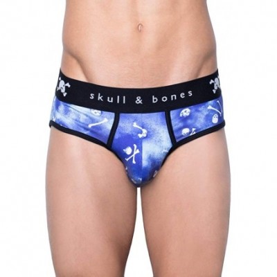 Briefs Skull & Bones Men's Briefs - Tossed Blue - CB18C2GZW75