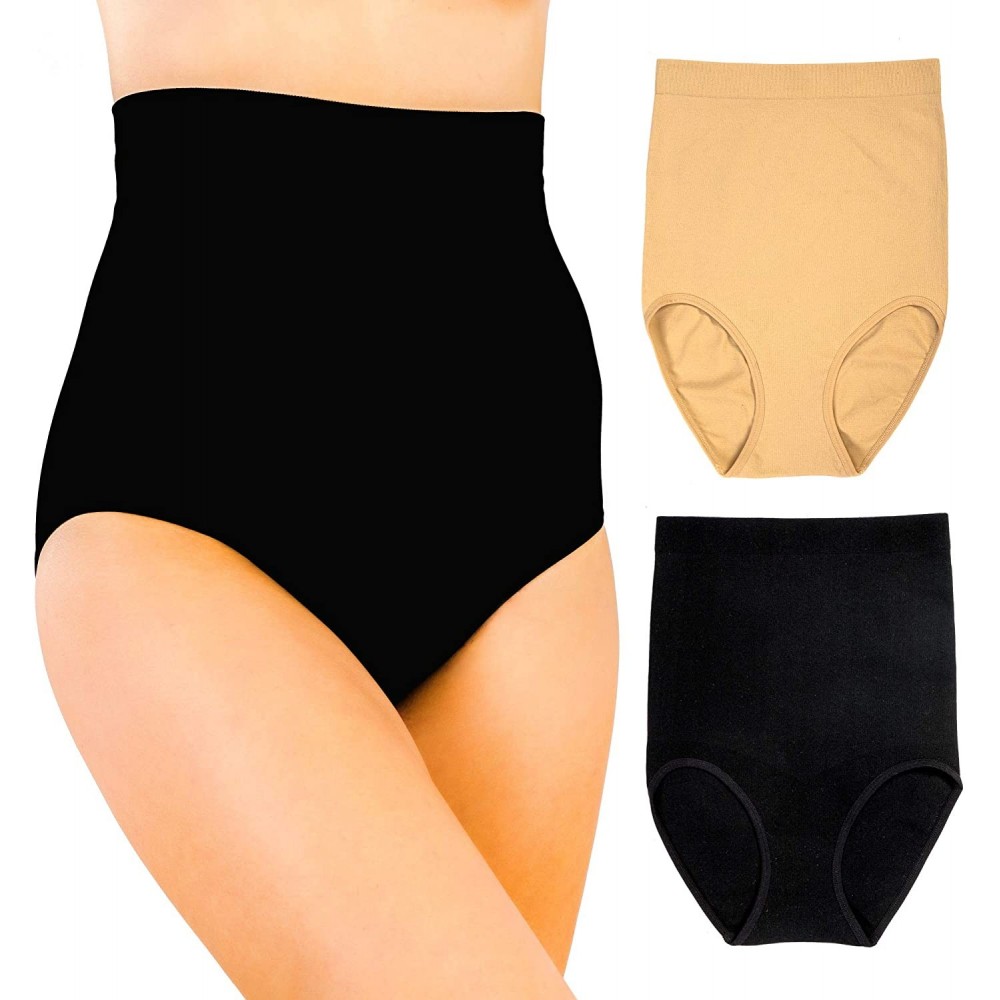 Shapewear Seamless Womens High Waisted Tummy & Thigh Slimmer - Tummy - CC18O07MWR4