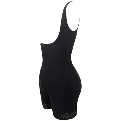 Shapewear Women's Plus Size Body Shaper Open-Bust Seamless Tummy Control Shapewear Bodysuit - Black03 - CC18GYCY37Q