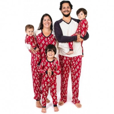 Sets Women's Family Jammies- Holiday Matching Pajamas- 100% Organic Cotton Pjs - Festive Forest - C318QROD09M