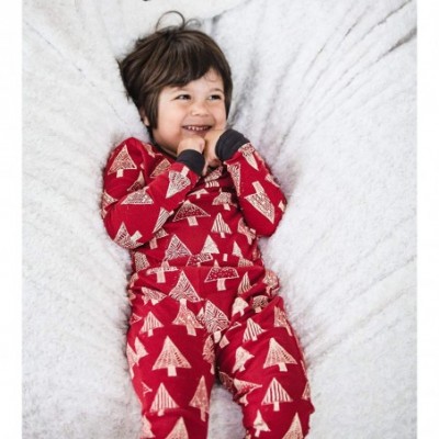 Sets Women's Family Jammies- Holiday Matching Pajamas- 100% Organic Cotton Pjs - Festive Forest - C318QROD09M