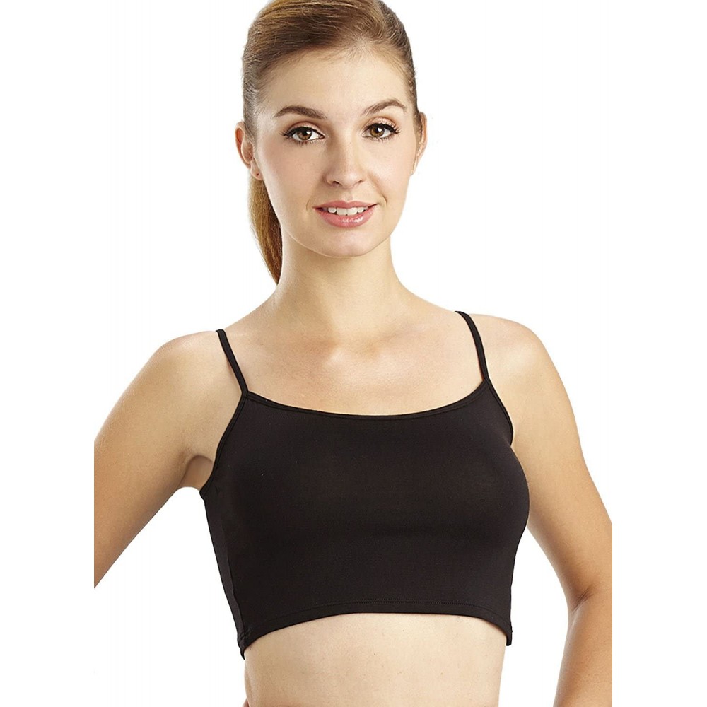 Camisoles & Tanks Women's Basic Stretch Cropped Camisole - Black - CS12BEBQCMZ