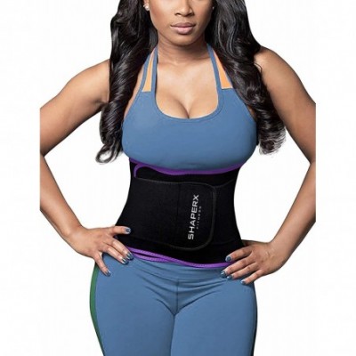 Shapewear Women Waist Trimmer Belt - Waist Trainer Eraser Hot Sauna Sweat Belly Band for Weight Loss - Purple - CT18IG5AQ2N