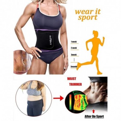 Shapewear Women Waist Trimmer Belt - Waist Trainer Eraser Hot Sauna Sweat Belly Band for Weight Loss - Purple - CT18IG5AQ2N