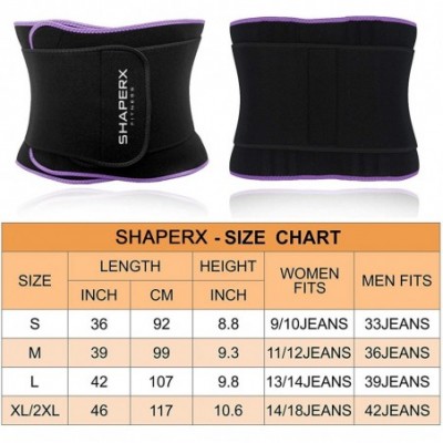 Shapewear Women Waist Trimmer Belt - Waist Trainer Eraser Hot Sauna Sweat Belly Band for Weight Loss - Purple - CT18IG5AQ2N