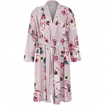 Nightgowns & Sleepshirts Women Floral Maternity Hospital Robe Labor and Delivery Breastfeeding Nursing Nightgowns - Pink - CU...