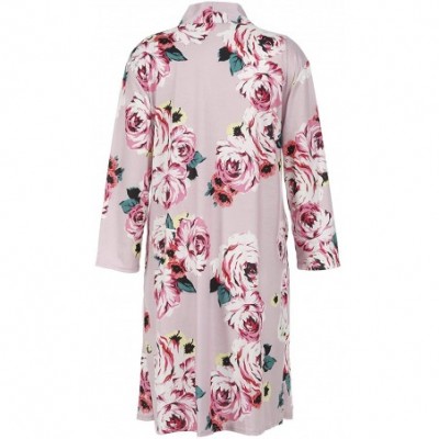 Nightgowns & Sleepshirts Women Floral Maternity Hospital Robe Labor and Delivery Breastfeeding Nursing Nightgowns - Pink - CU...