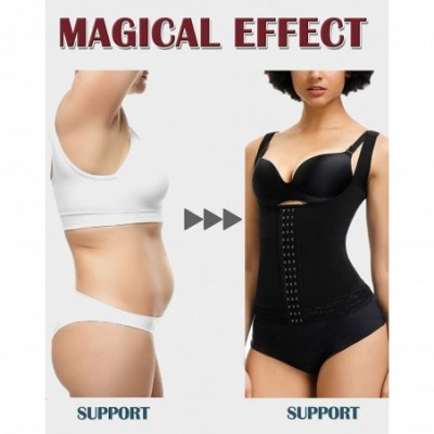 Shapewear Women's Tummy Control Shapewear Tops Invisible Body Shaper Tops Slimming Camisole Underwear - Black - CH18WU8AHQ8