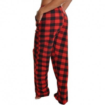 Bottoms Cozy Pajama Pants - Black Red Plaid - CK18KONW63Z