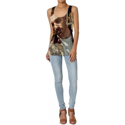 Camisoles & Tanks Sam Smith Womens Senior Round Neck Polyester Pattern Vest - CE196044ID7