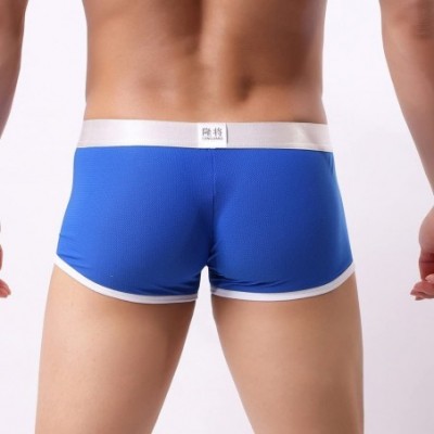 Boxer Briefs Mens Elastic Underwear Men Boxer Briefs Shorts Bulge Pouch Soft Underpants - 2-blue - CF18QC6K05S