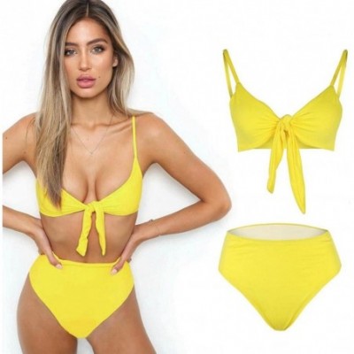 Bustiers & Corsets Women Love Bikini Swimsuit Ladies Bikini Set Swimsuit Bathing Suit Beachwear High Waist Swimwear - Yellow ...