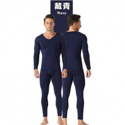 Thermal Underwear Winter Men's Thermal Underwear Cotton Autumn Clothes Pajamas Middle-Aged Large Size Thin Section Tight Bott...