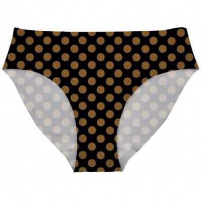 Panties Women Sexy Seamless Hipster Panties Soft Comfy Vintage Polka Dot Underwear - Black Brown Polka Dot - CL18UUXE0GX