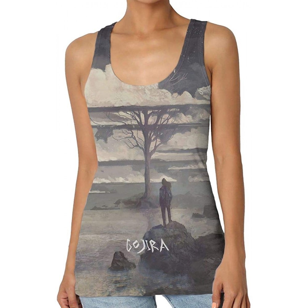 Camisoles & Tanks Gojira Summer Women's Fashion Personality 3D Printed Vest - Black - CD19D6865XG