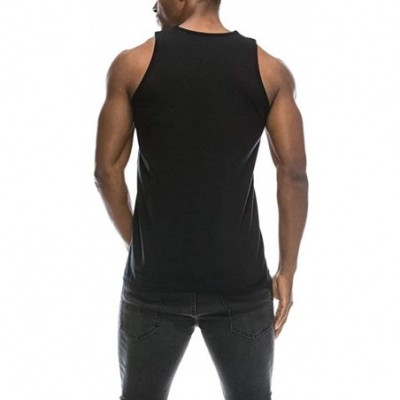 Undershirts Men's 100% Cotton Logo with Mercyful Fate Melissa Fitness Sleeveless Tanks T Shirts - Deep Heather - C5198QZT4YK