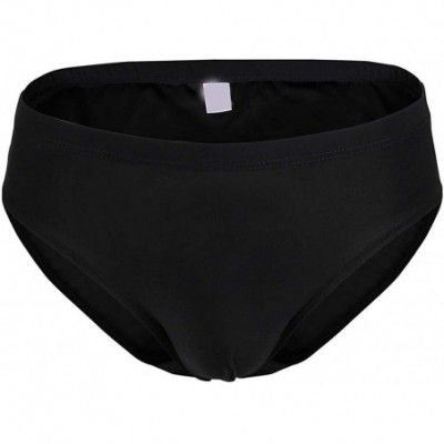 Boxer Briefs New Men's Fashion Low-Waist Pure Ice-Silk Sexy Comfortable Underwear - Black - C818N0OD55T