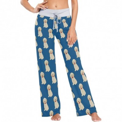 Bottoms Women Pajama Pants Sleepwear Comfy Casual Palazzo Lounge Pants Wide Leg - Color 8 - C5197NMT5QX