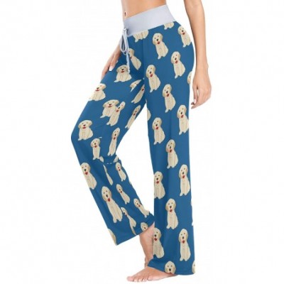 Bottoms Women Pajama Pants Sleepwear Comfy Casual Palazzo Lounge Pants Wide Leg - Color 8 - C5197NMT5QX