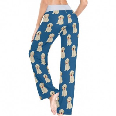 Bottoms Women Pajama Pants Sleepwear Comfy Casual Palazzo Lounge Pants Wide Leg - Color 8 - C5197NMT5QX