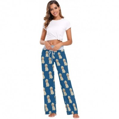 Bottoms Women Pajama Pants Sleepwear Comfy Casual Palazzo Lounge Pants Wide Leg - Color 8 - C5197NMT5QX