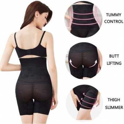 Shapewear Body Shaper for Women Tummy Control Shapewear Slip Shorts Thigh Slimmer Hi-Waisted Panty - Black - CE18L2GGUR0