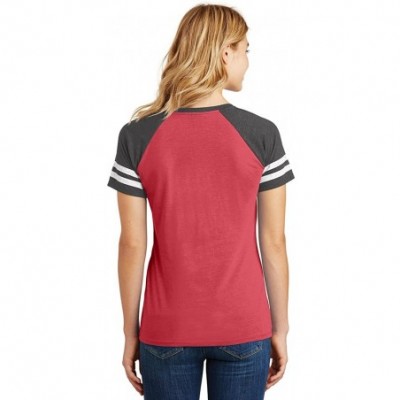 Tops Ladies Need More Sleep Game V-Neck Tee - Heathered Red/Heathered Charcoal - CY18CO7X7ZW