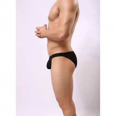 Briefs Sexy Men's Underwear Lace Low Waist Bikini Briefs - 3p-black - C1193O59RNQ