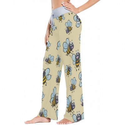 Bottoms Women's Loose Casual Comfy Pajama Pants Drawstring Palazzo Wide Leg Lounge Pants - Color19 - C9197EKRWZ7