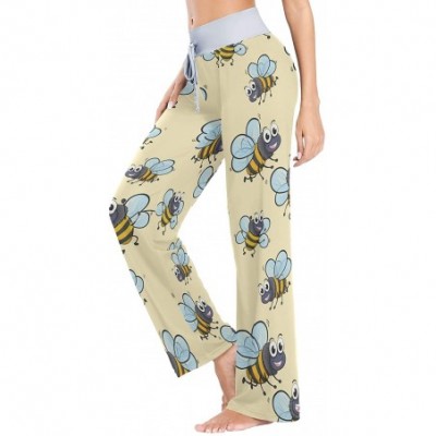 Bottoms Women's Loose Casual Comfy Pajama Pants Drawstring Palazzo Wide Leg Lounge Pants - Color19 - C9197EKRWZ7