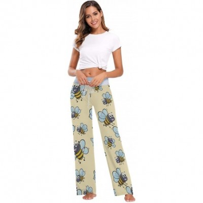 Bottoms Women's Loose Casual Comfy Pajama Pants Drawstring Palazzo Wide Leg Lounge Pants - Color19 - C9197EKRWZ7