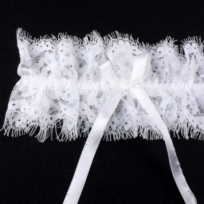 Garters & Garter Belts Sexy Lace Wedding Garter Bridal Garters for Bride Party Prom Leg Garter - 2-off White - CL18H5KRS66