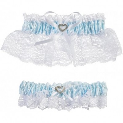 Garters & Garter Belts V35921 Throw Away and Keep One Garter- Blue/White- 2 Per Pack - C5118M4ZKLH