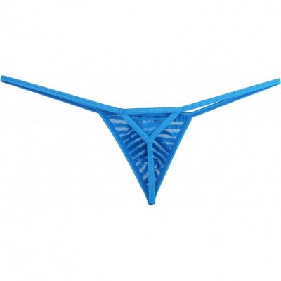 G-Strings & Thongs Men's Sexy Pouch G String Low Rise Y-Back Thong Underwear - 3 Pack - CD1935EZOQX