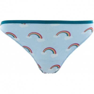 Panties Womens Wear Print Bikini Brief - Pond Rainbow - C218WW8R3IH