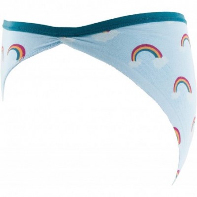 Panties Womens Wear Print Bikini Brief - Pond Rainbow - C218WW8R3IH