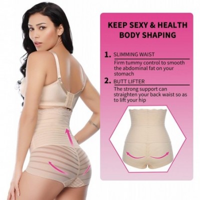 Shapewear Seamless Hi-Waist Body Shaper Tummy Control Panties Girdle Panty Slimming Underwear Butt Lifter Shapewear - Nude(4b...