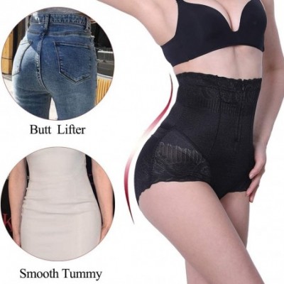 Shapewear Tummy Control Shapewear Body Shaper Butt Lifter Waist Trainer High Waisted Shaper Slimming Panties for Women - Blac...