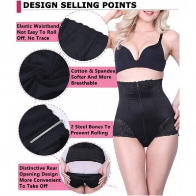 Shapewear Tummy Control Shapewear Body Shaper Butt Lifter Waist Trainer High Waisted Shaper Slimming Panties for Women - Blac...