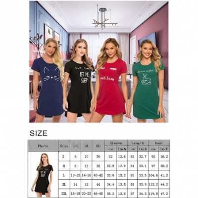 Nightgowns & Sleepshirts Womens Nightdresses Nightshirts Cotton Nighties Nightwear Pyjamas Lingerie Sleepwear Babydoll Chemis...