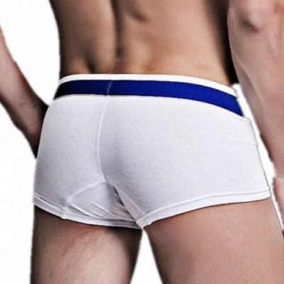 Boxers Men's Sexy Lingerie Cotton Tie Rope Cute Boxer Brief Underwear Panties - White - CW12MYD379P