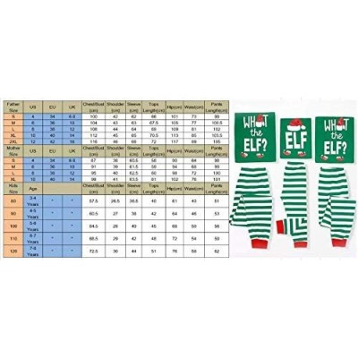 Sleep Sets Christmas Family Matching Xmas Pajamas Set Adults Men Women Kids Sleepwear Nightwear Autumn Winter (Green 2- Men-X...