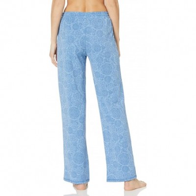 Bottoms Women's Pajama Lounge Bottom Long Pant - Medallion Blue Bell - CO17AAG43HY