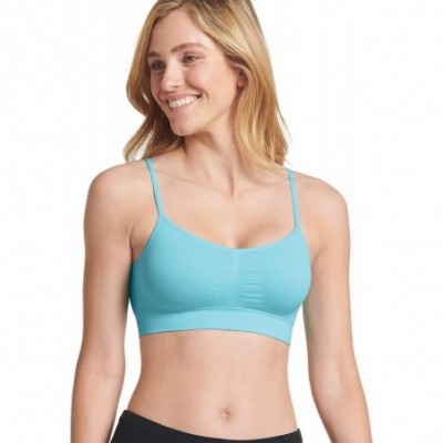 Camisoles & Tanks Women's T-Shirts Modern Micro Seamfree Cami Strap Bralette - Sea Blue - CC18O9SYAU0