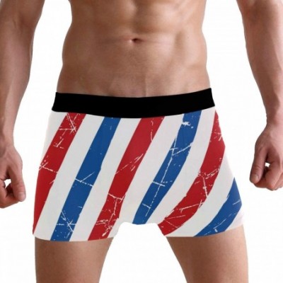 Boxer Briefs Mens Boxer Briefs Underwear Breathable Pouch Soft Underwear - Barber Shop Pattern - CF18ARK2WY5