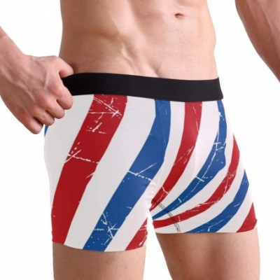 Boxer Briefs Mens Boxer Briefs Underwear Breathable Pouch Soft Underwear - Barber Shop Pattern - CF18ARK2WY5