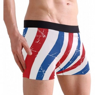 Boxer Briefs Mens Boxer Briefs Underwear Breathable Pouch Soft Underwear - Barber Shop Pattern - CF18ARK2WY5