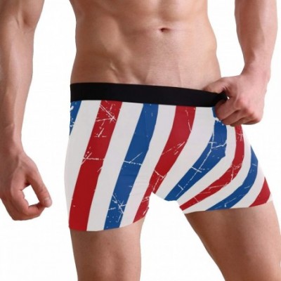 Boxer Briefs Mens Boxer Briefs Underwear Breathable Pouch Soft Underwear - Barber Shop Pattern - CF18ARK2WY5